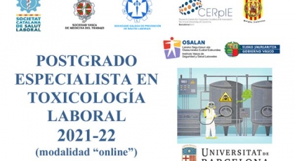 POSTGRADO ESPECIALISTA EN TOXICOLOG�A LABORAL 2021-22