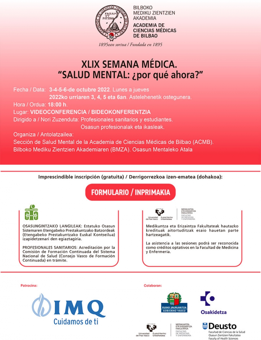XLIX SEMANA MDICA. SALUD MENTAL: por qu ahora?