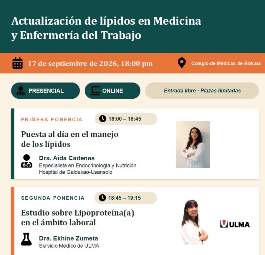 Actualizaci�n de l�p�dos en Medicina y Enfermer�a del Trabajo